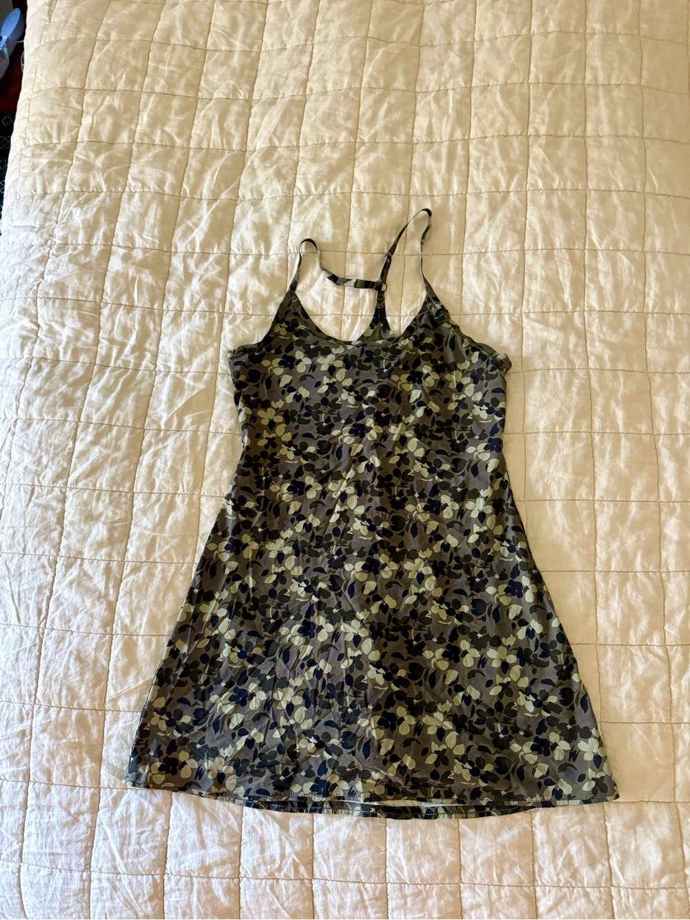 Outdoor Voices Olive Green floral Exercise dress